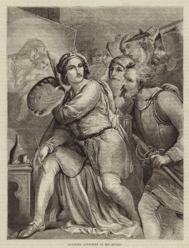 Raphael megtámadta a műtermében alkotó: English School