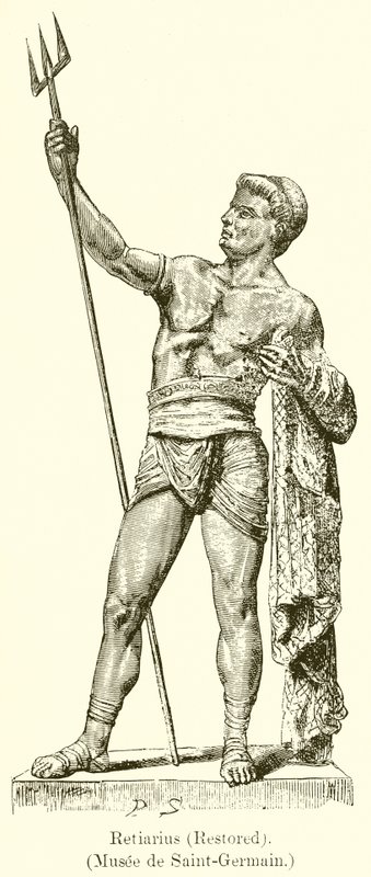 Retiarius (Restaurált). (Saint-Germain Múzeum) alkotó: English School