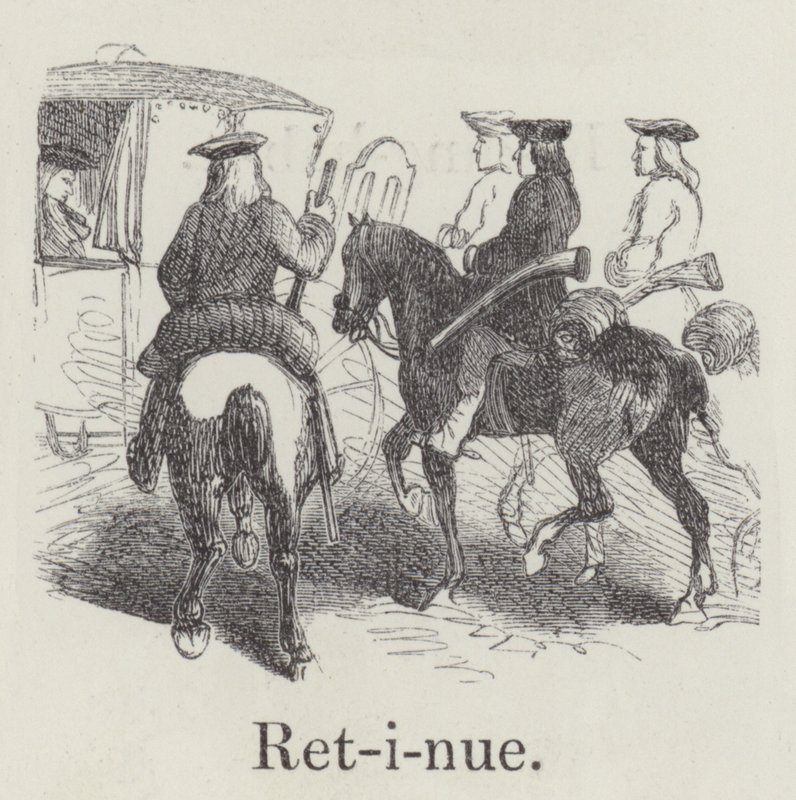 Retinue (metszet) alkotó: English School
