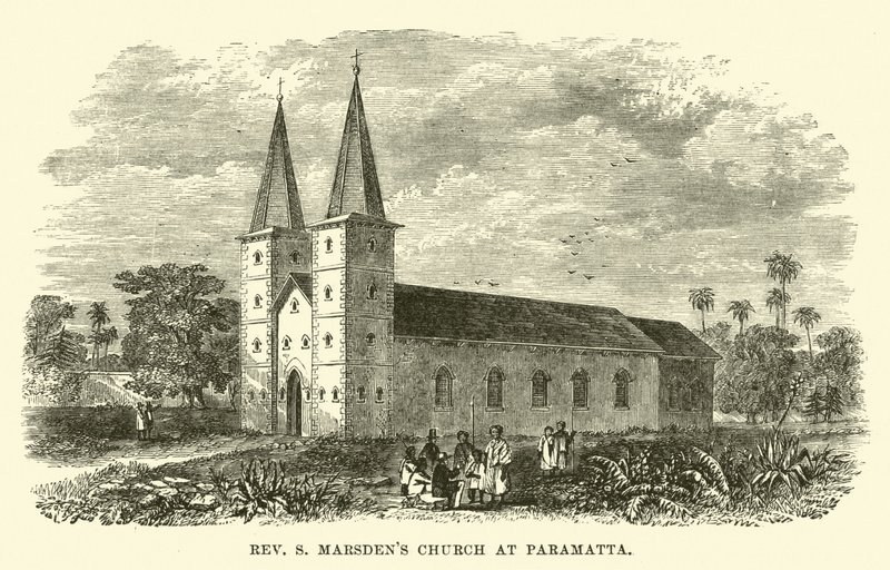 Reverend S Marsdens Church st Parramatta alkotó: English School