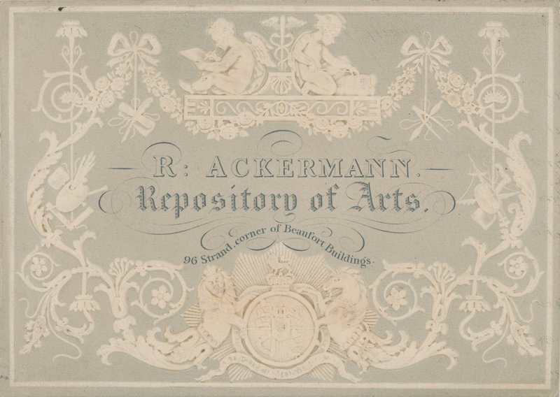 Rudolph Ackermann, Kereskedelmi kártya, Dobbs dombornyomásával alkotó: English School
