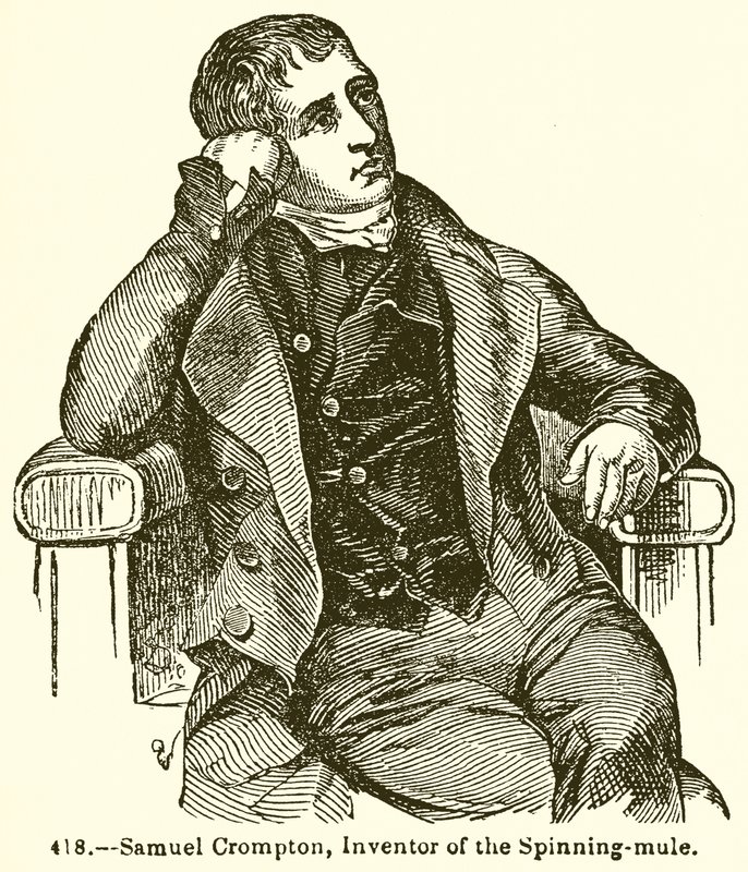Samuel Crompton, a fonó-öszvér feltalálója alkotó: English School