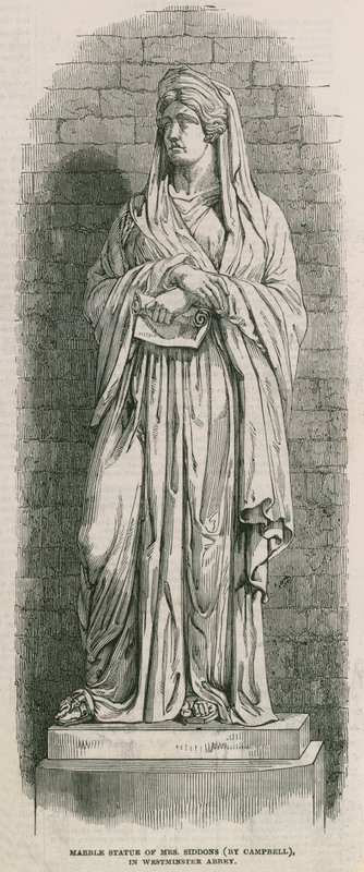 Sarah Siddons emlékmű a westminsteri apátságban alkotó: English School