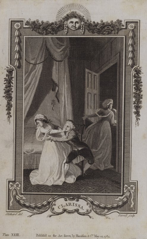 Jelenet a Clarissából, Samuel Richardson alkotó: English School