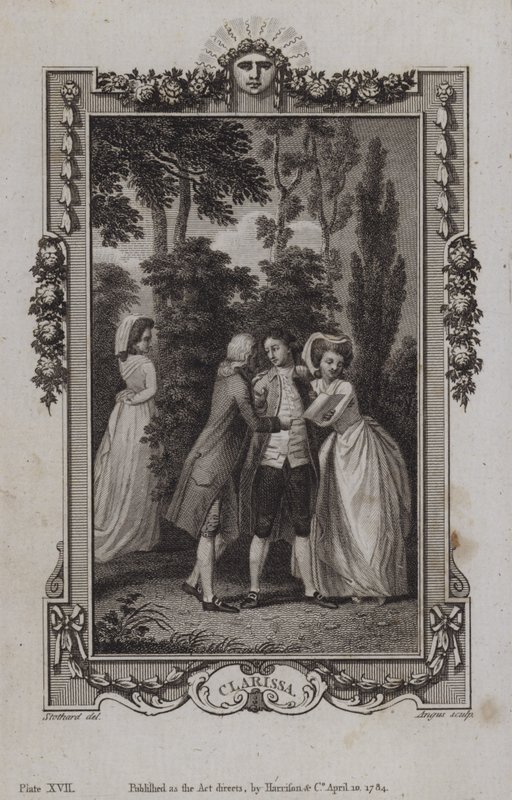 Jelenet a Clarissából, Samuel Richardson alkotó: English School