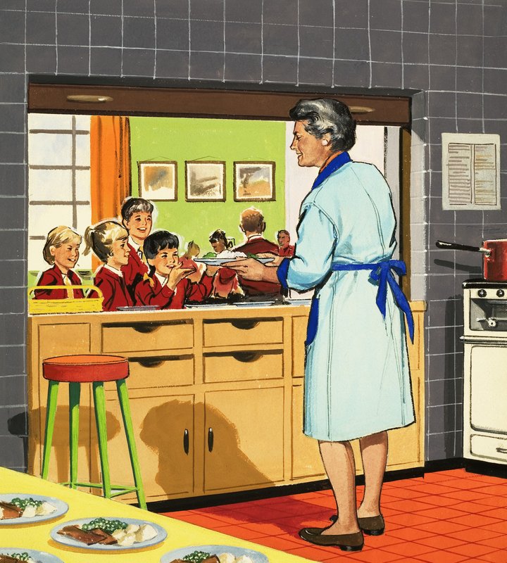 Iskolai vacsora hölgy alkotó: English School