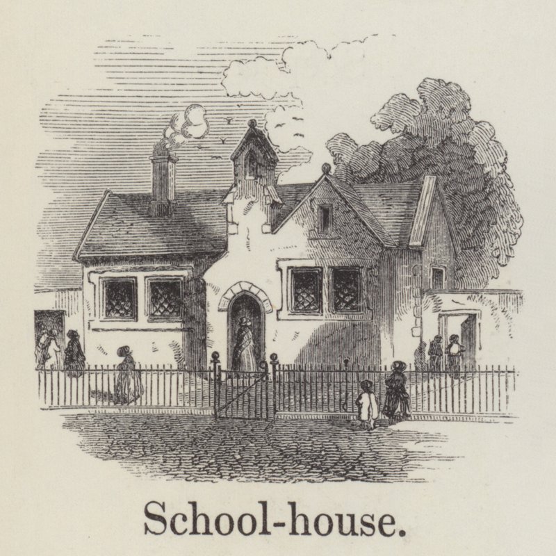 Iskolaház (metszet) alkotó: English School
