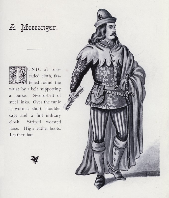 Shakespeare III. Richard király: Hírvivő (litho) alkotó: English School