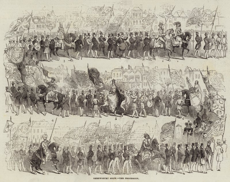 Shrewsbury Show, a menet (metszet) alkotó: English School
