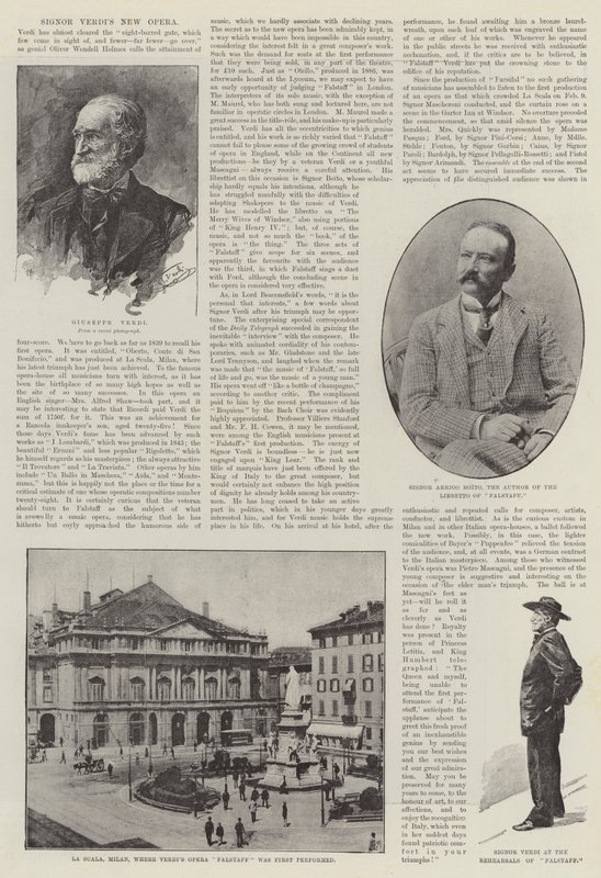 Signor Verdi új operája (metszet) alkotó: English School