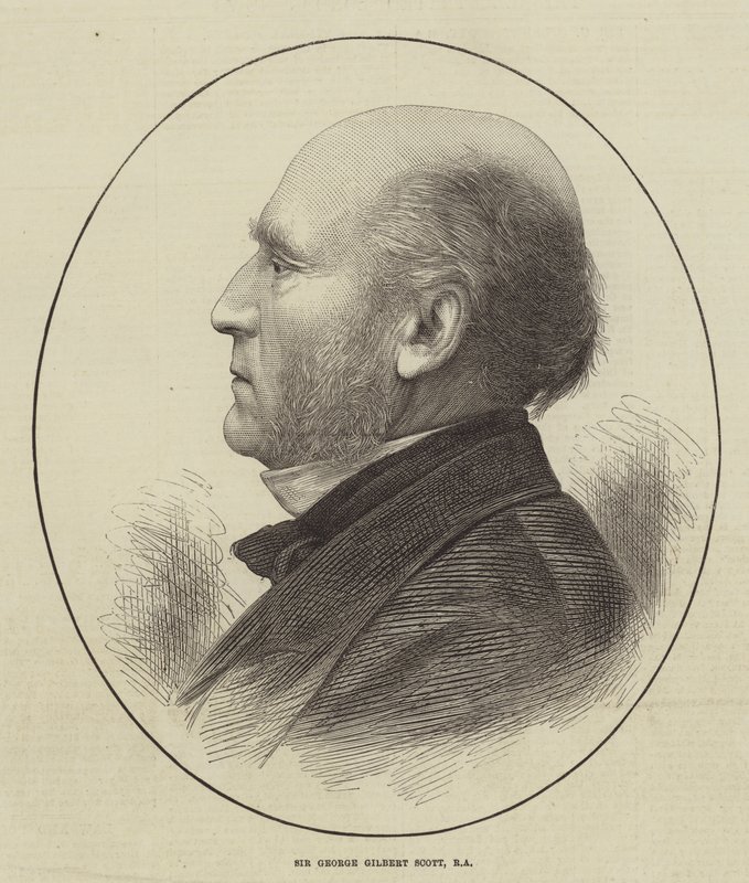 Sir George Gilbert Scott, RA (metszet) alkotó: English School
