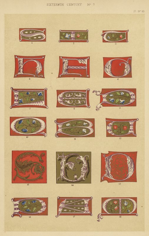 Tizenhatodik század (chromolitho) alkotó: English School