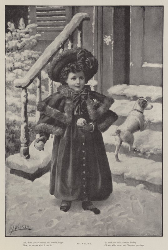Hógolyók (litho) alkotó: English School