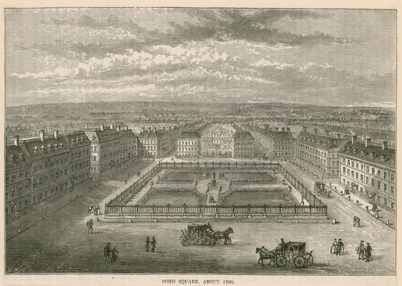 Soho tér, 1700 körül alkotó: English School