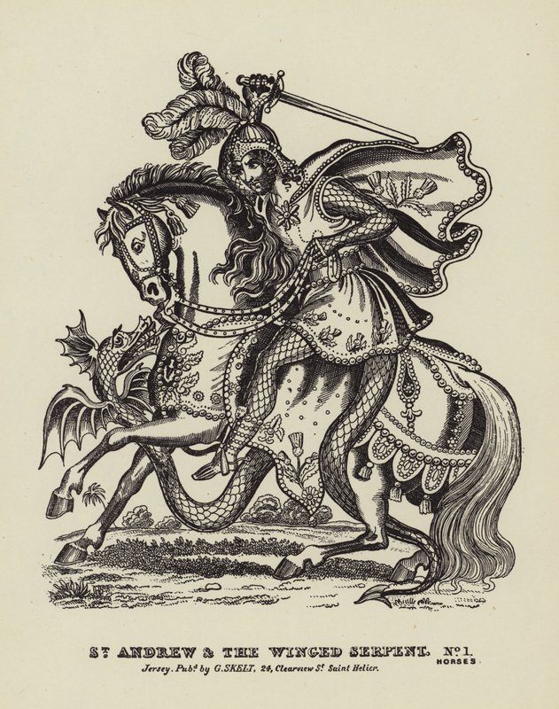 Szent András és a szárnyas kígyó (metszet) alkotó: English School