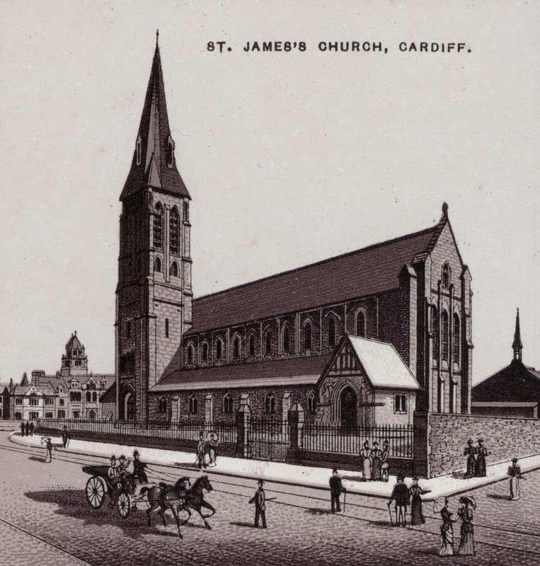 Szent Jakab-templom, Cardiff (litho) alkotó: English School