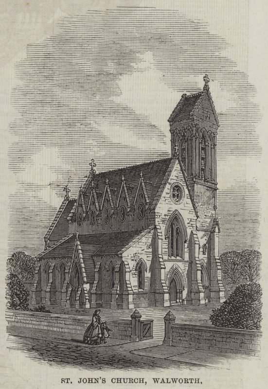 Szent János-templom, Walworth (metszet) alkotó: English School