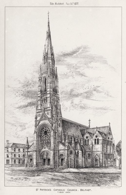 Szent Patrik katolikus templom, Belfast (metszet) alkotó: English School