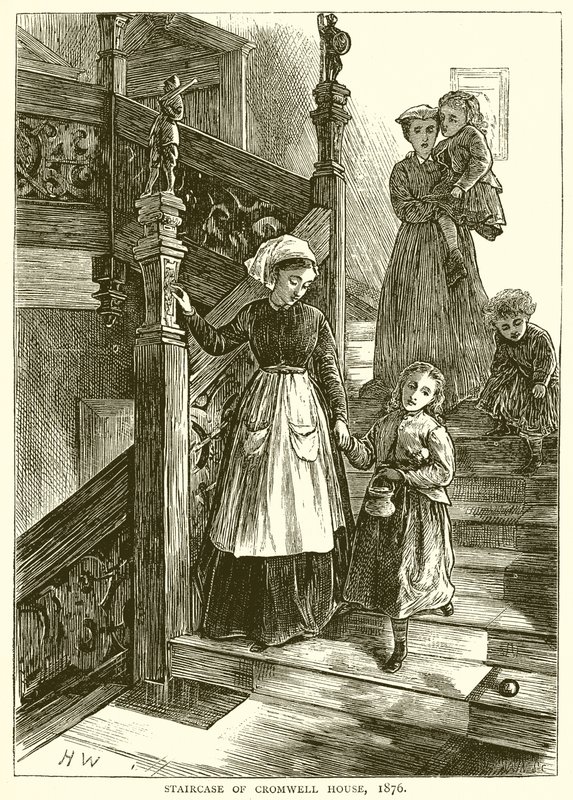 A Cromwell-ház lépcsőháza, 1876 alkotó: English School