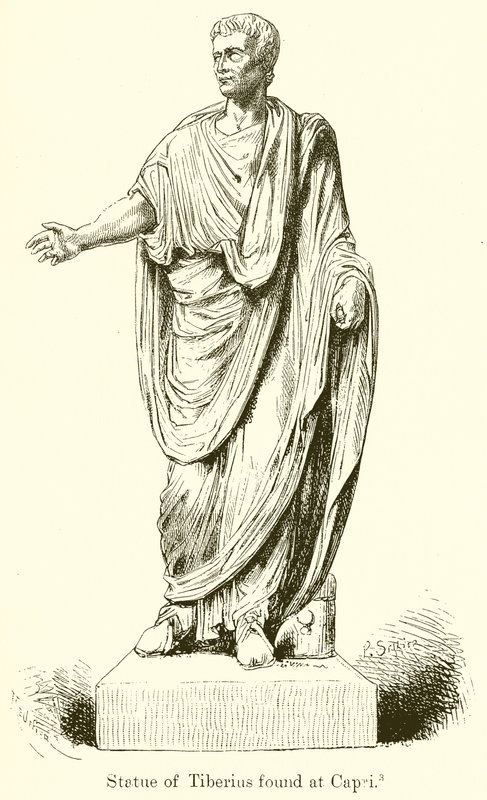 Tiberius szobrát Capriban találták meg alkotó: English School