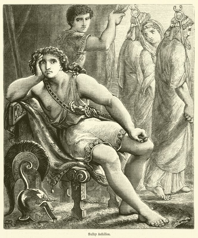 Sulky Achilles (metszet) alkotó: English School