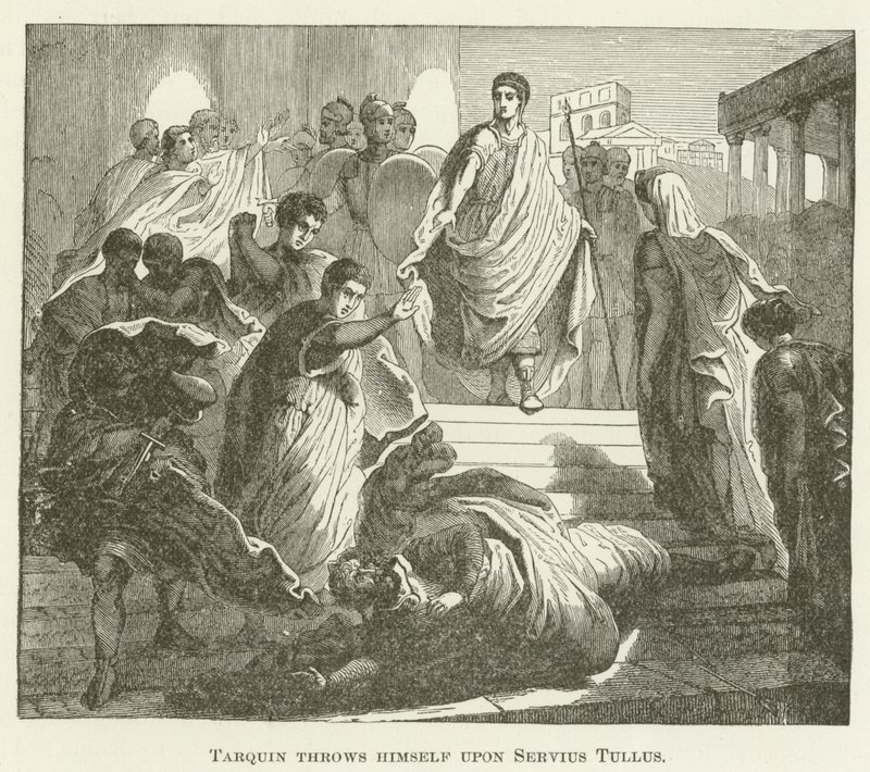Tarquin ráveti magát Servius Tulliusra alkotó: English School