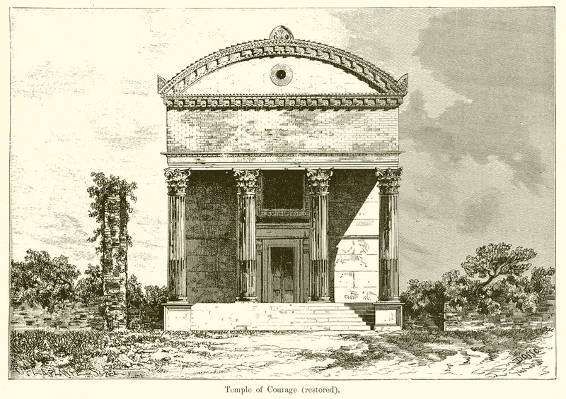 A bátorság temploma (helyreállítva) alkotó: English School