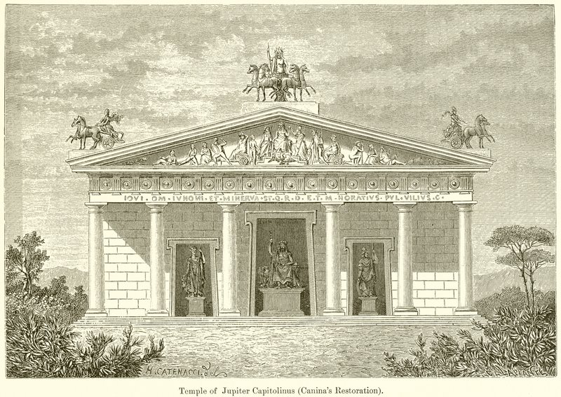 Jupiter Capitolinus temploma (Caninas helyreállítása) alkotó: English School