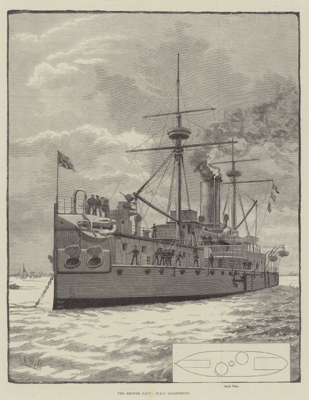 A brit haditengerészet, HMS Agamemnon (metszet) alkotó: English School