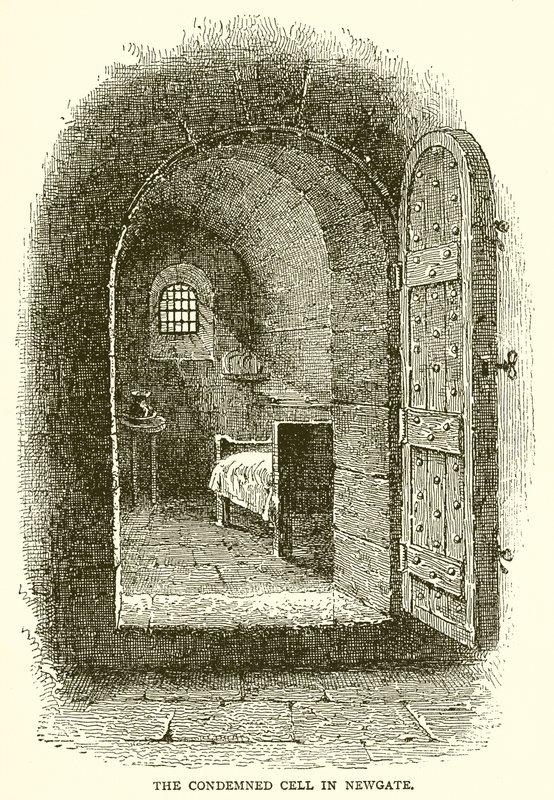 Az elítélt sejt Newgate-ben alkotó: English School