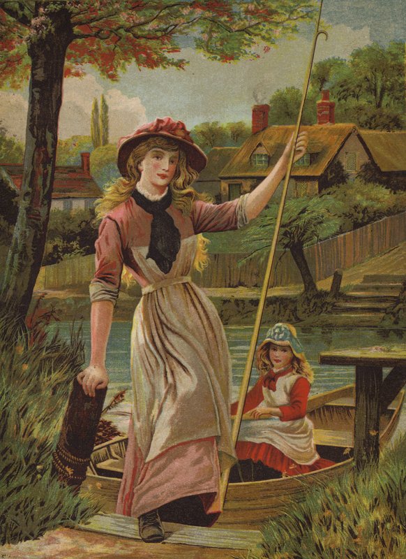 A kompos lánya (chromolitho) alkotó: English School