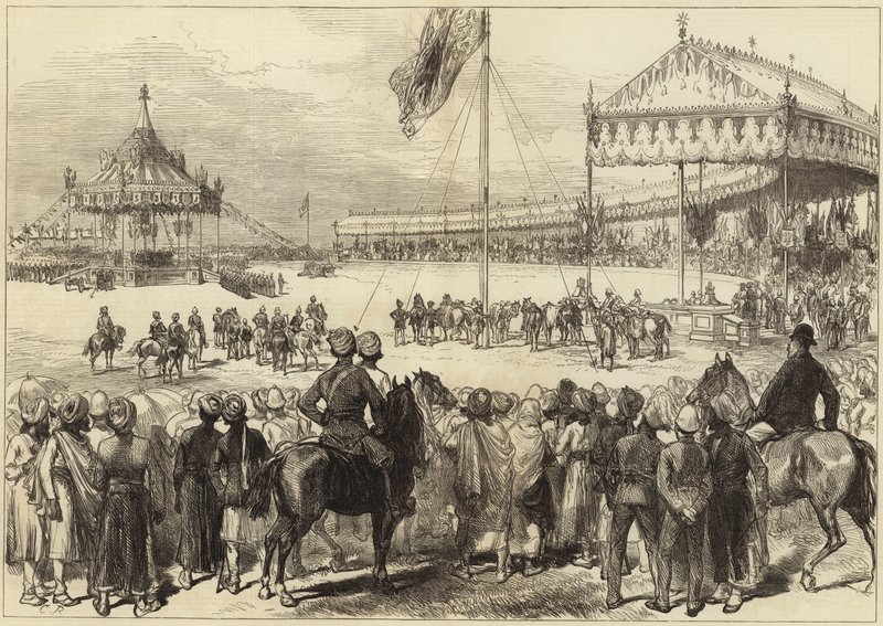 A császári durbar Delhiben alkotó: English School