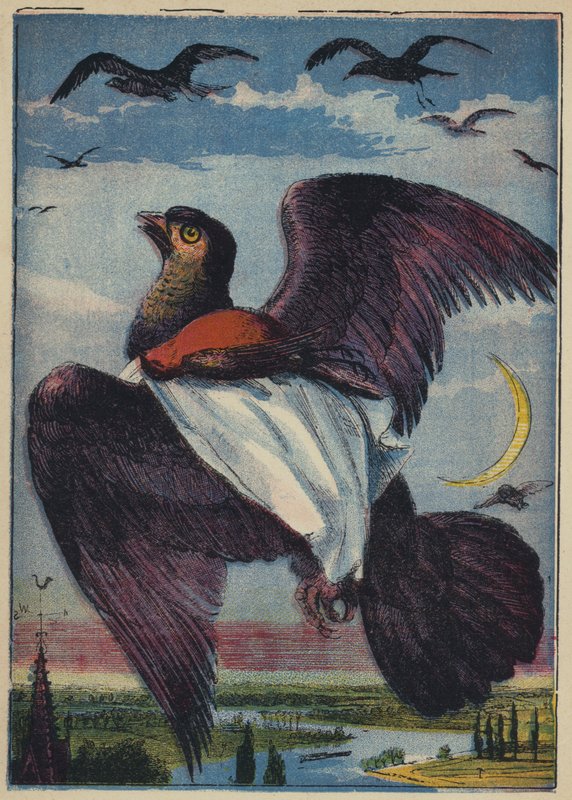 A sárkány és a kakasrobin (színes litográfia) alkotó: English School