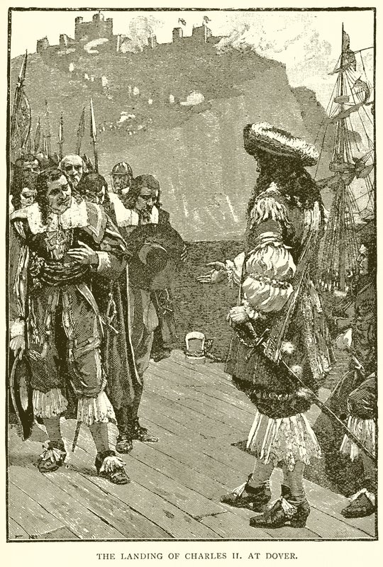 II. Károly partraszállása Doverben alkotó: English School