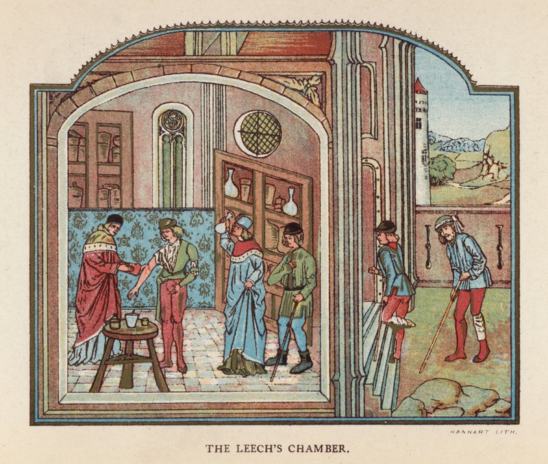 A pióca kamrája (színes litográfia) alkotó: English School