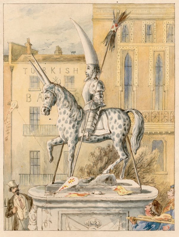 A Leicester Square szobra 1866. október 17 alkotó: English School