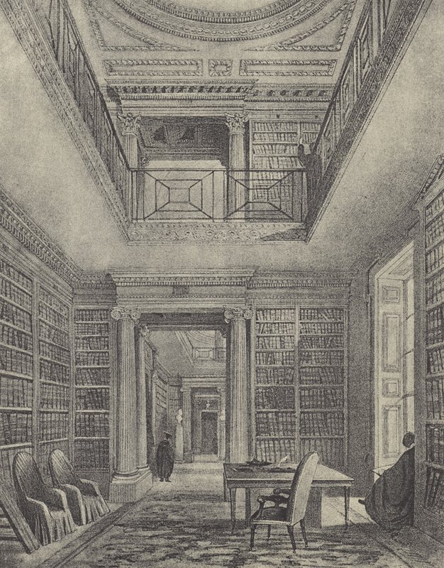 Könyvtár, 1844 (mélynyomás) alkotó: English School