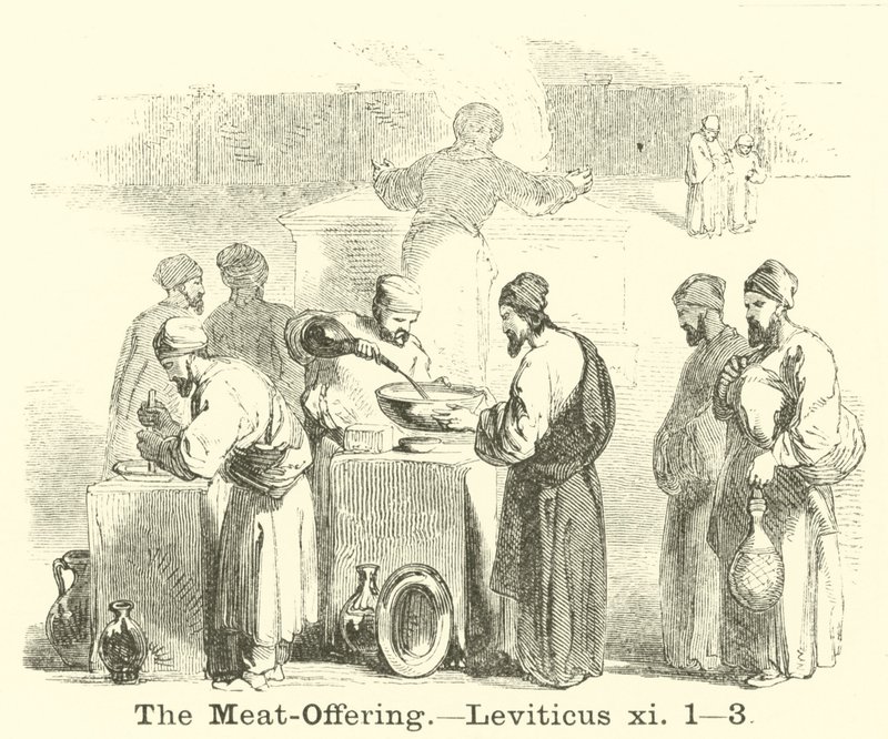 A húsáldozat, Leviticus, xi, 1, 3 alkotó: English School
