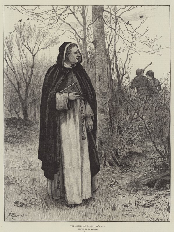 A Valentin-nap eredete (metszet) alkotó: English School