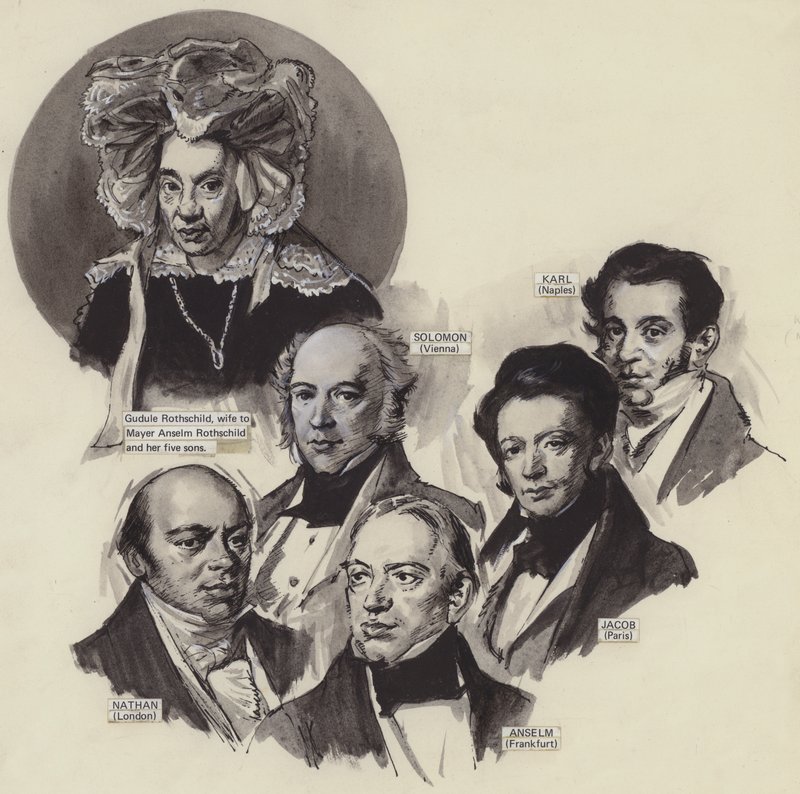 A Rothschild család (gouache papíron) alkotó: English School