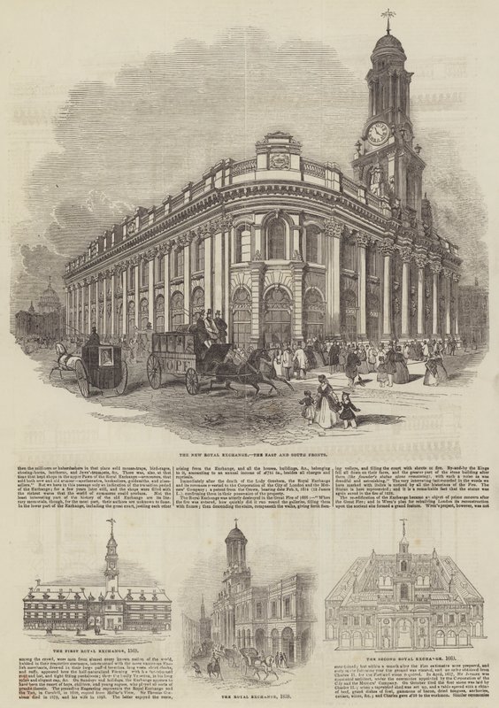 The Royal Exchange (metszet) alkotó: English School