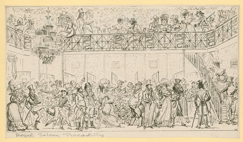 A Royal Saloon, Piccadilly, London alkotó: English School