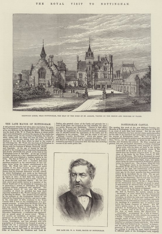 Királyi látogatás Nottinghamben (metszet) alkotó: English School