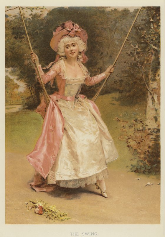A hinta (chromolitho) alkotó: English School