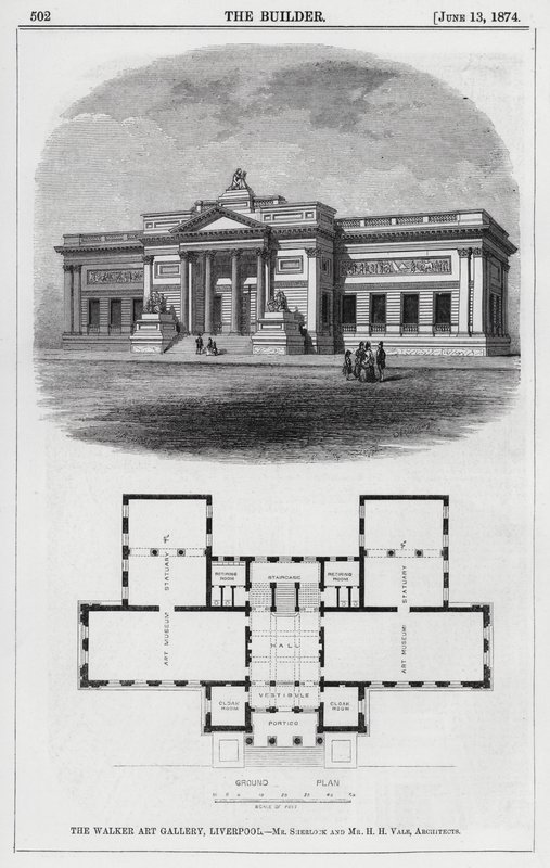 The Walker Art Gallery, Liverpool (metszet) alkotó: English School