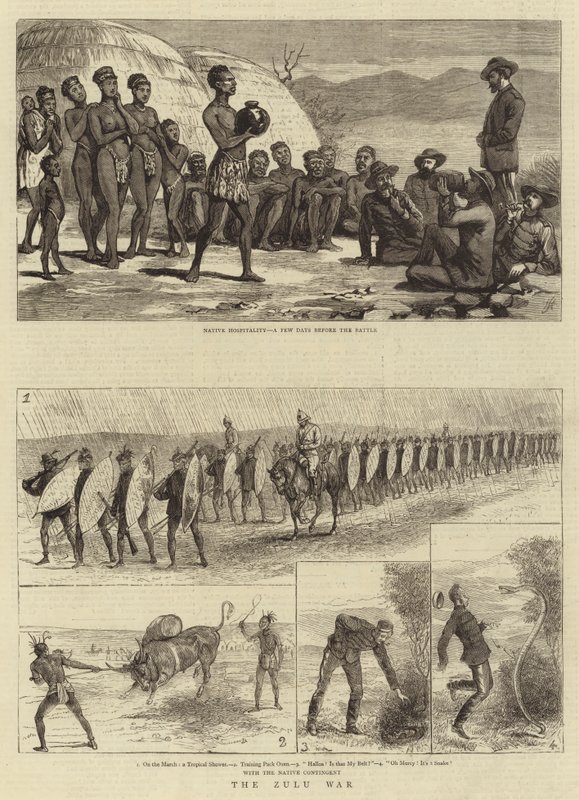 A zulu háború (metszet) alkotó: English School