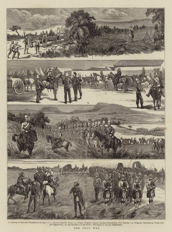 A zulu háború (metszet) alkotó: English School