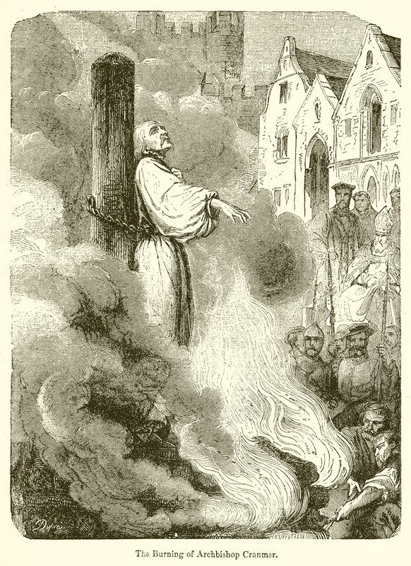 Cranmer érsek felgyújtása alkotó: English School