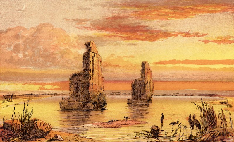 Théba kolosszális szobrai alkotó: English School