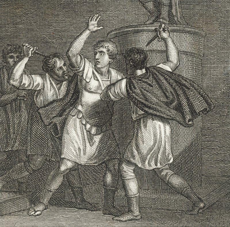 Julius Caesar halála (metszet) alkotó: English School
